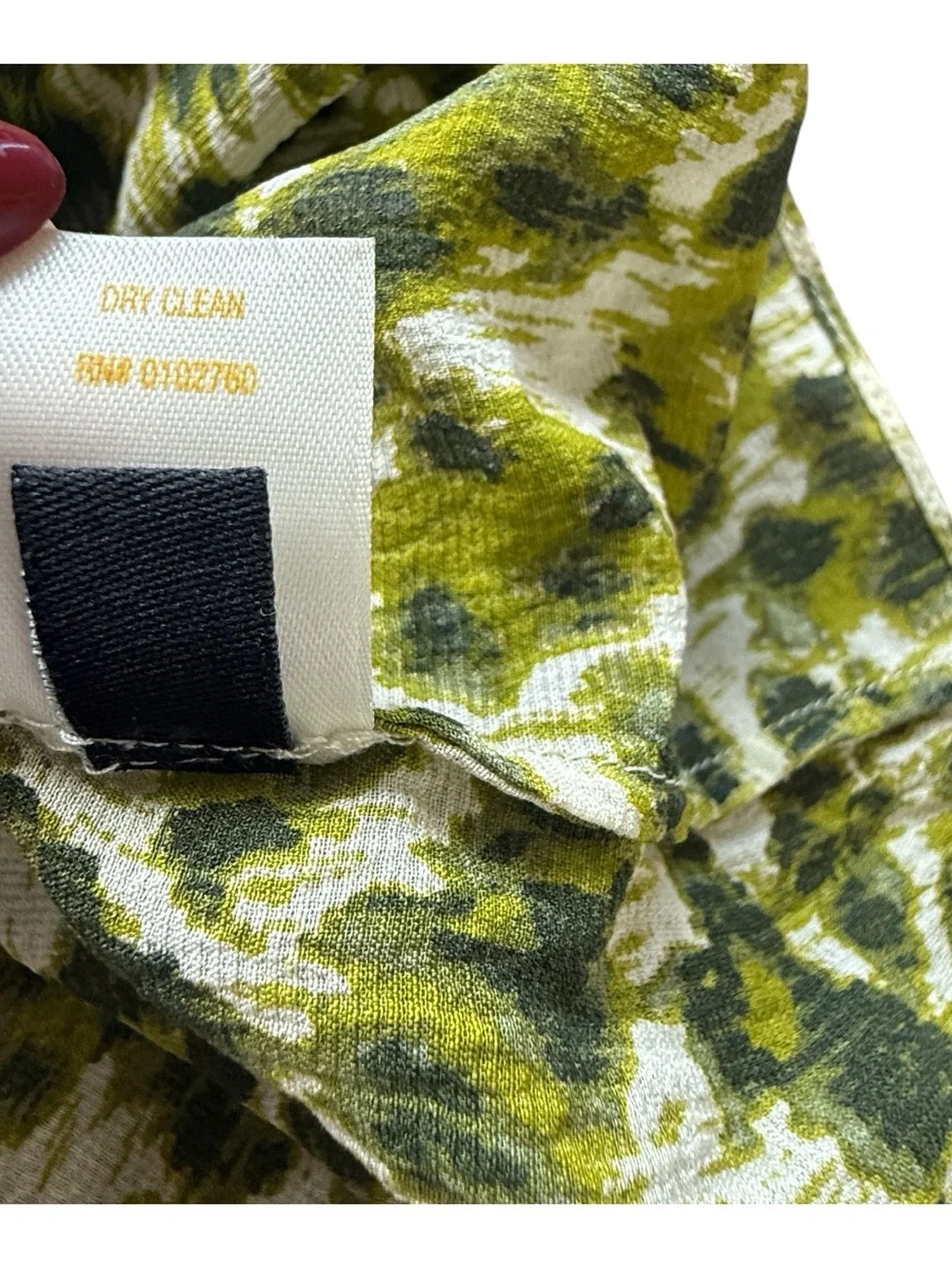 Kate Spade Silk Wool Leopard Print Ruffle Blouse Green Bow Top M Office Chic